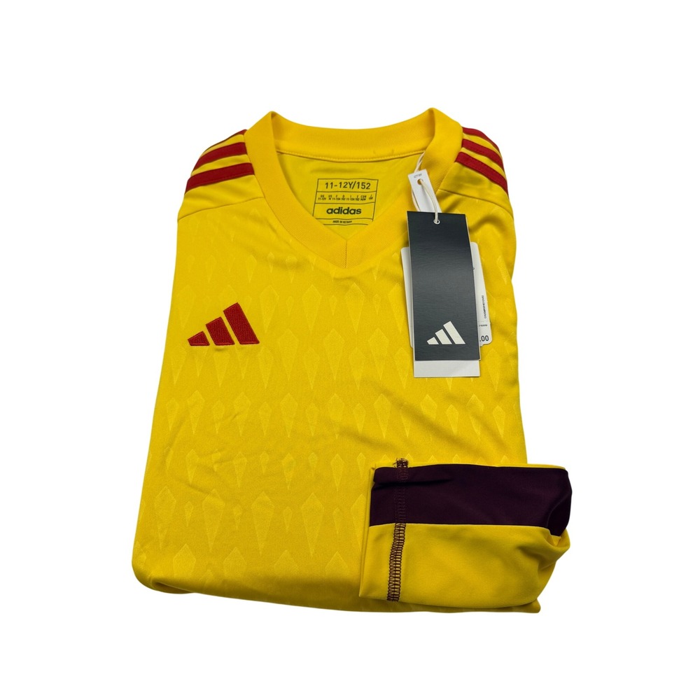 Adidas Kids‎ Goalkeeper Jersey Yellow Maroon Long Sleeve AEROREADY 11-12Y NWT